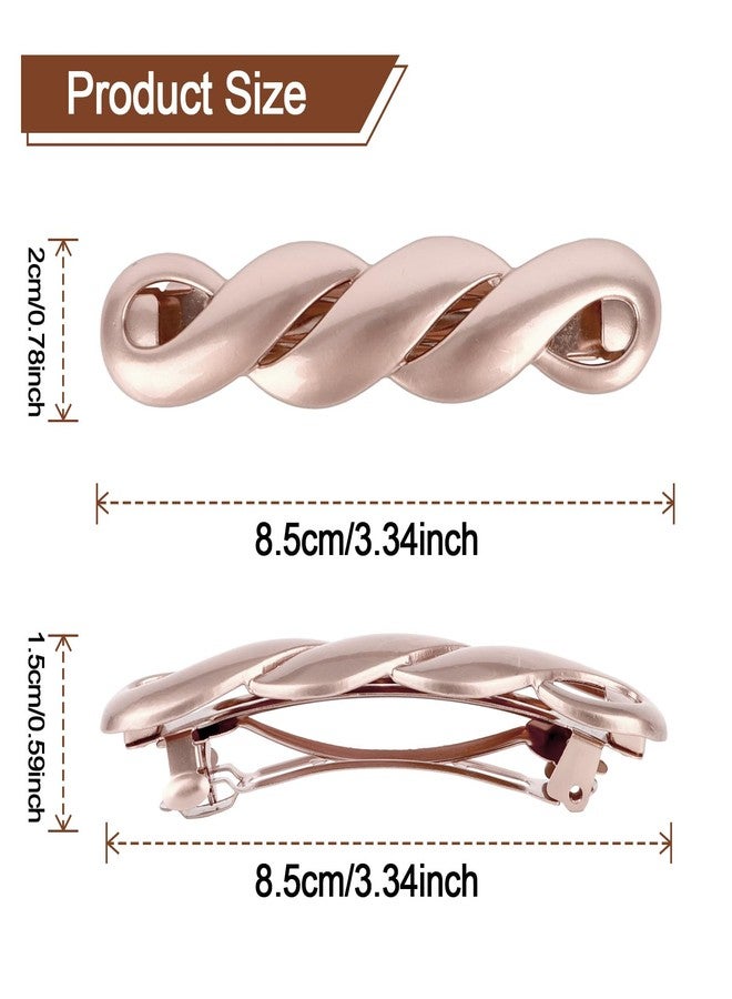 Ondder 3Pcs French Barrette Hair Clips Barrettes for Thick Hair Metal Hair Clips Hair Barrettes for Women Hair Accessories for Girls Women - Image 2